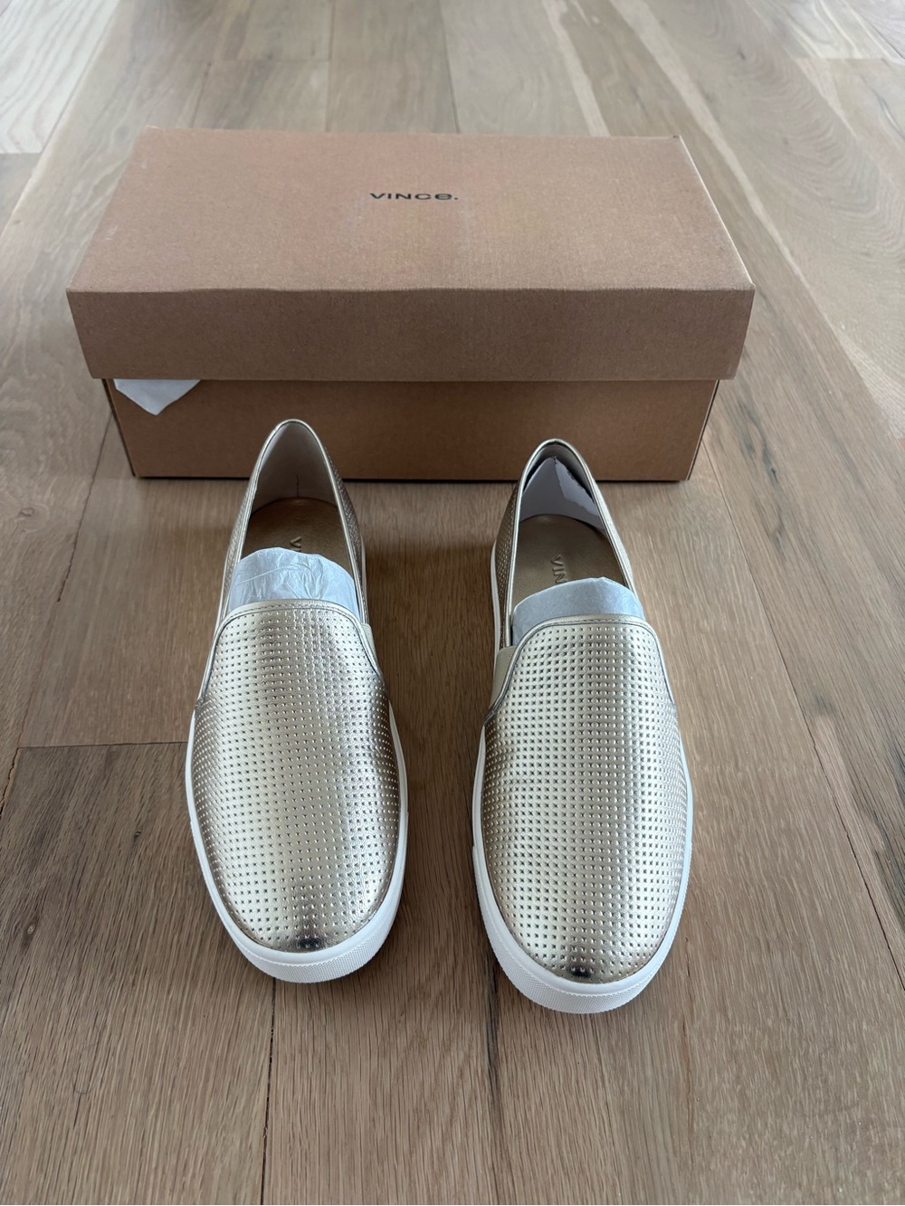 Vince Metallic Champagne Slip-On Sneaker - NWT - Picture 7 of 8